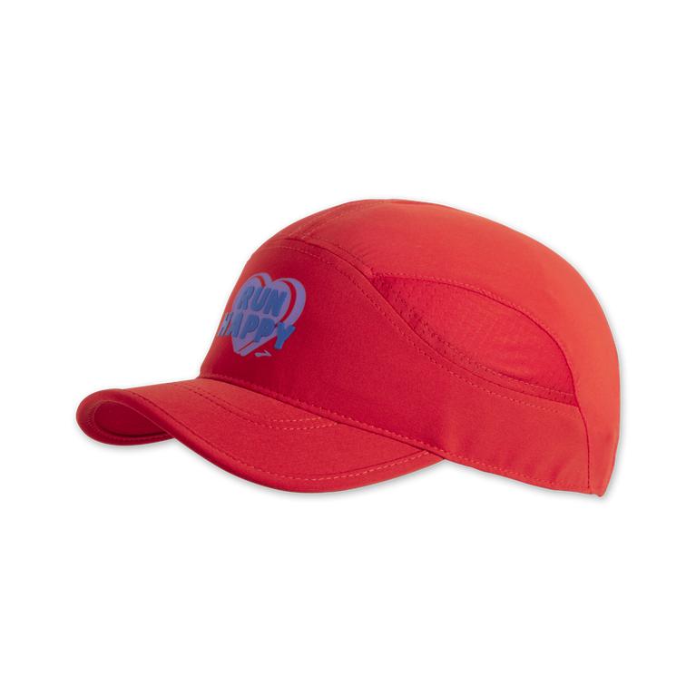 Brooks Chaser - Mens Running Hat - Jamberry/Red/Run Happy Heart (72398ZNPU)